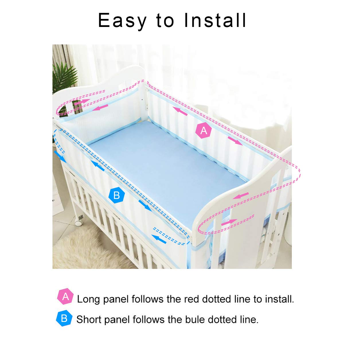 installing mesh crib liner