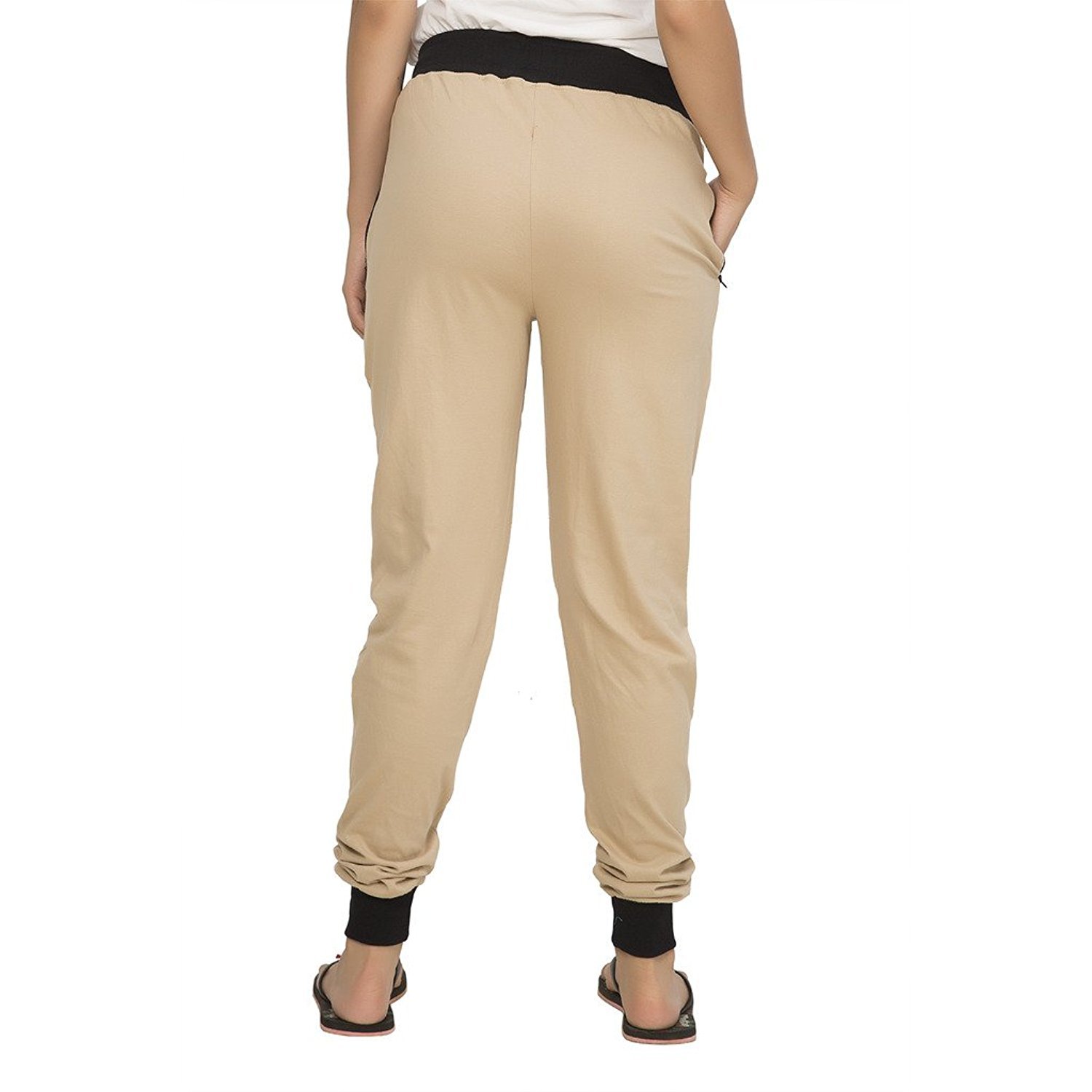 redox women's cotton track pant,pajamas,lowers beige (waist 26-36)