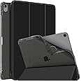 Fintie SlimShell Case for iPad Air 13-inch (M3) 2025, (M2) 2024 - Lightweight Soft TPU Protective Stand Back Case with Pencil Holder, Translucent Frosted Cover, Auto Wake/Sleep, Black