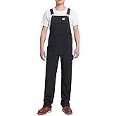 HISEA Mens Denim Bib Overalls, Men's Regular Fit Overall Flex Workwear with Adjustable Straps and Convenient Tool Pockets
