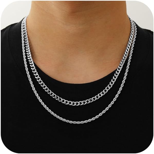vivi　wjk IVXLCDM ×wjk slim chain neck WORFAJEW VVS Moissanite Cuban Link Chain for Men Women, Iced