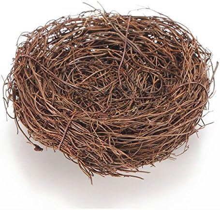 5.5" Handmade Vine Brown Bird Nest / Home Nature Craft Holiday Decoration