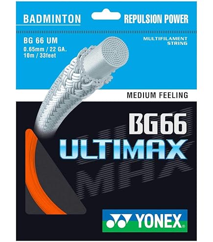 Amazon.com: YONEX BG 66 Ultimax Badminton String 200m Reel-(Neon