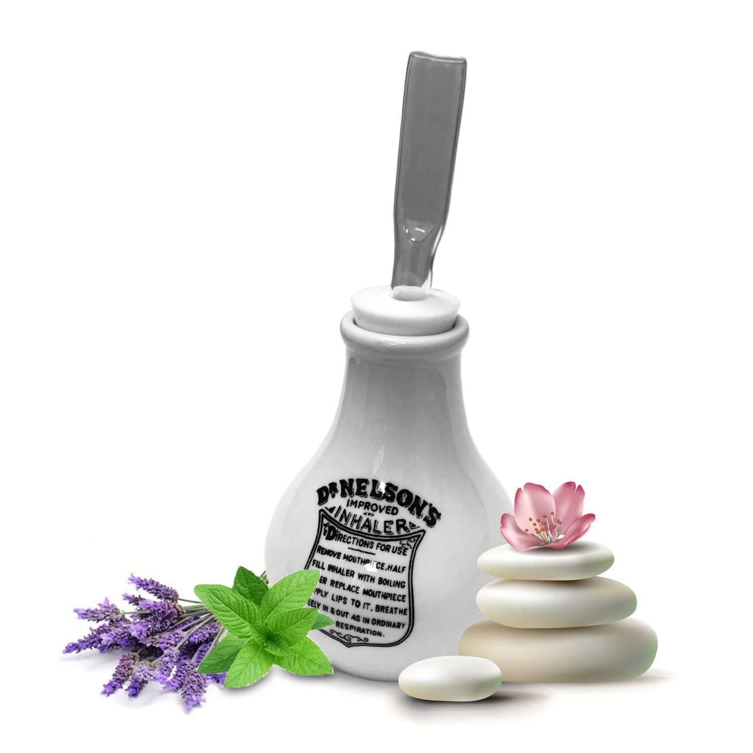 DR NELSON’s Steam Inhaler 250ML, AvonGreen Wellness Portable Self-Treatment Soother for Vocal Cords, Headaches Relief and a Nasal, Sinus Decongestant – Excellent for Treating Chest Infections and Pains, Flu, Colds and Coughs