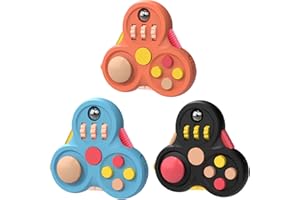 Yrissmiss Fidget Toys Adults,3Pcs Fidget Pad Fidgets,Autism Figette Cubes,Cool Fidget Clicker Controller Desk Toys,Anxiety Relief Stress ADHD Toys,Sensory Fidget Cubes Gifts for Kids Teens Boys(A)