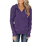 Fallorchid Womens Long Sleeve Tops Quarter zip Pullover Hoodies Casual Sweatshirts with Pocket