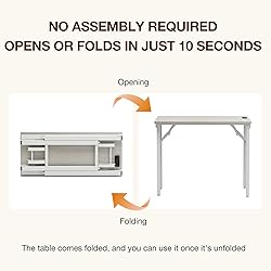 TEMI Small Computer Desk Folding Table - No