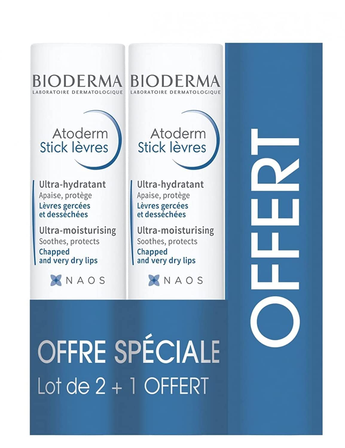 Bioderma Atoderm Lips Moisturising Stick x3