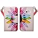 Samsung Galaxy Stardust S766c Case, Samsung Galaxy Ace Style S765c Case, Magnetic Leather Folio Flip Wallet Pouch Case Cover with Fold Up Kickstand and Detachable Wrist Strap (Sun Flower Wallet)