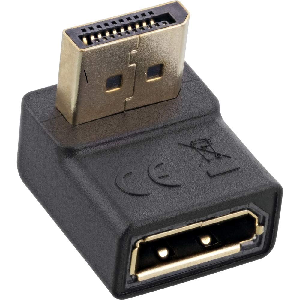 InLine® DisplayPort Adapter - DisplayPort Male/Female - Down Angled - 17199U