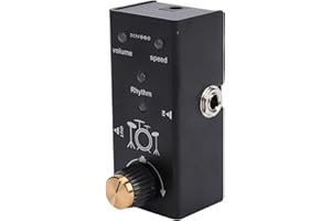 Luocute Guitar Effects Pedal, Drum Machine Guitar Pedal Drum Effects Pedaling for Machine with 55 Rhythm Patterns Speed Volum