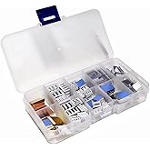 Pastall 100 PCS (8 Different Sizes) Heatsink Kit for Raspberry Pi A B+ 4/5 | With Conductive Adhesive Tape,Aluminum Heat Sinks Cooler and Copper Heat Sink for Raspberry Pi A B B+ 2/3/4/5