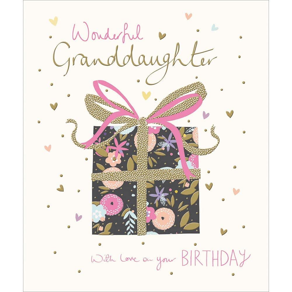 Granddaughter Happy Birthday Greeting Card Peach & Prosecco Range Cards