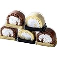 50 Pcs Roll Cake Box Set Single Personal Swiss Roll Container with Clear Dome Plastic Muffin Cheese Pastry Dessert Sushi Fruits Display Food Storage Holder(3.15"x2.17"x2.75")