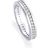 PAVOI 18K Gold Plated Stacking Tiny Cubic Zirconia Band | Eternity Rings for Women | Thumb Ring