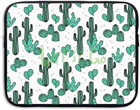 ZMvise Cactus Green Plants Pattern Protective Slim Padded Laptop Soft Neoprene Sleeve Bag Case Cover for Notebook iPad Tablet Computer