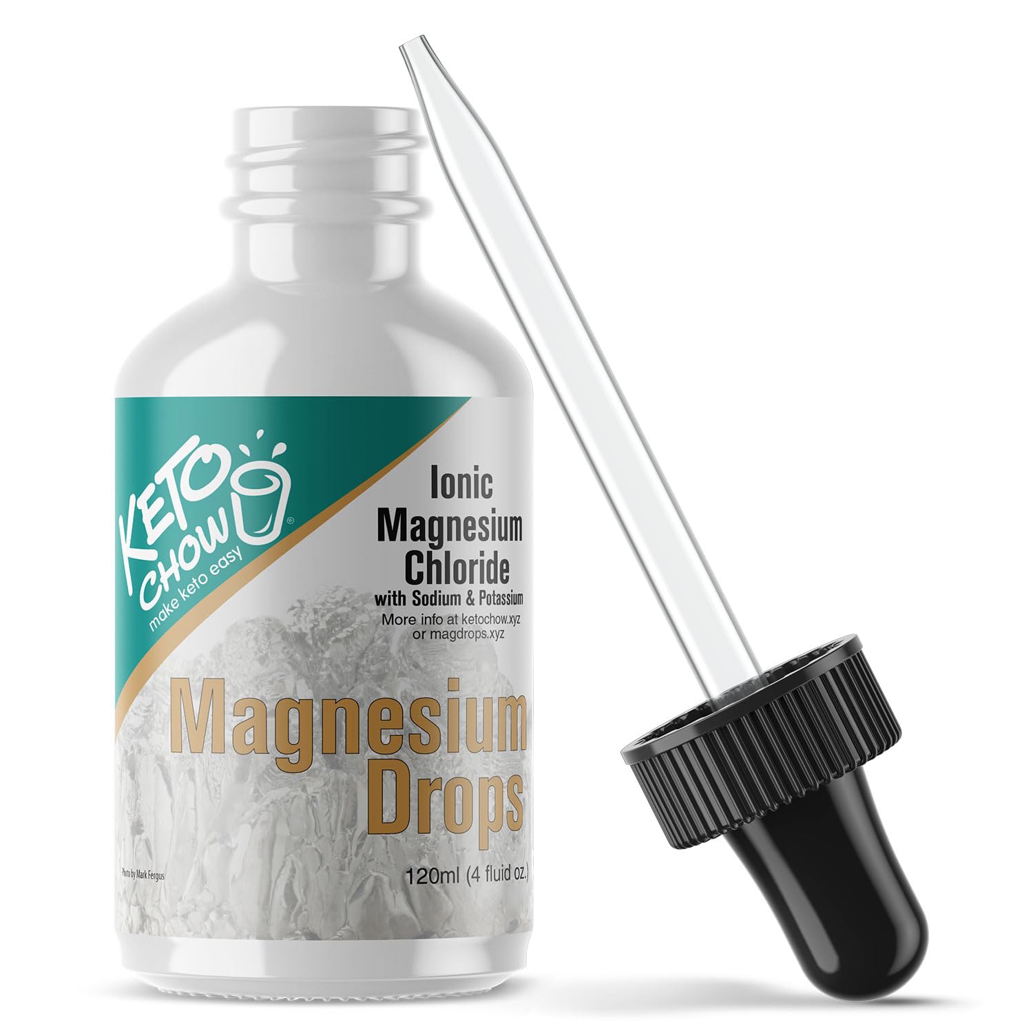 SALTT Relax Magnesium Drops - Ionic Magnesium Chloride w/Sodium, Potassium, Electrolytes - Trace Minerals Drops - Gluten Free, Sugar Free, Keto Friendly - from Utah's Great Salt Lake - 120ml Dropper