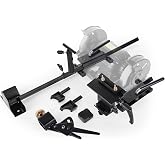 VEVOR Pro Grind Sharpening System, Multi-Grind Sharpening Jig for 6" &amp; 8" Bench Grinder - with Platform Jig, Tool Rest Bar, Setup Block, Miter Slide, Micro Bevel Block, for Chisels Woodturning Tools