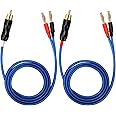 KK Cable Q-P2 18 Gauge OFC Speaker Wire Pair with RCA Male (White & Red) to 2 Pair Banana (4banana) Plugs, Q-P2 (1.5M(4.92ft))