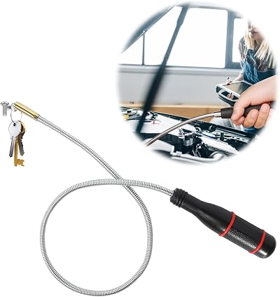 AOROPS Magnetic Pick Up Tool 500mm Flexible Gooseneck Rod Grabber Small Parts