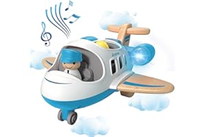 Wanborns Kids Airplane Toy with Sound and Light, Mini Airliner for 18 Months to 5 Years Old Boys Gift