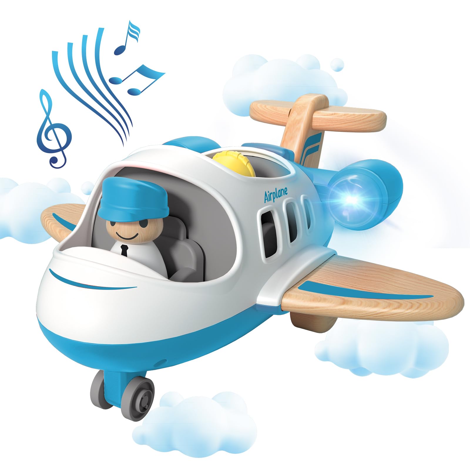 Photo 1 of Wanborns Kids Airplane Toy with Sound and Light, Mini Airliner for 18 Months to 5 Years Old Boys Gift