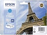 Epson T7022 Eiffel Cyan XL High Yield Ink Cartridge DuraBrite Ultra