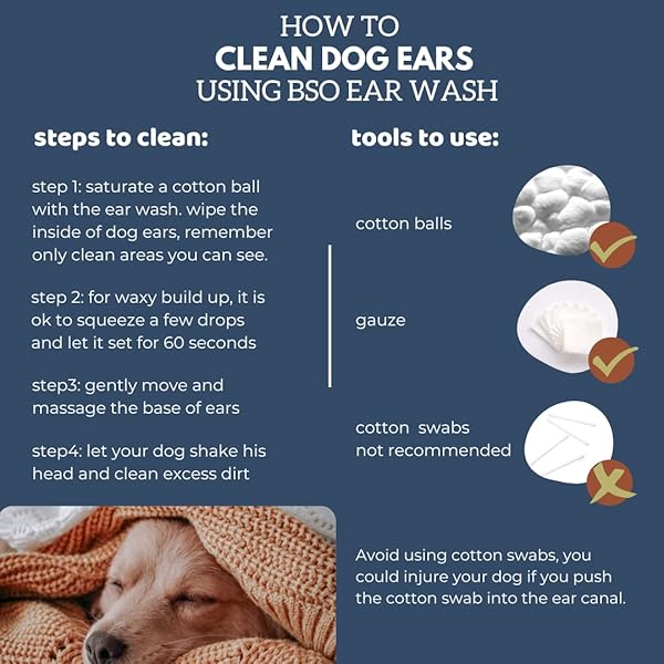 NATURAL DOG EAR CLEANER SOLUTION – DOG ITCHY EARS TREATMENT – ELIMINATES ODOR & WAXY BUILDUP – GENTLE DOG EAR WASH FORMULA – MADE IN CANDA BY BLACK SHEEP ORGANICS (4 FL OZ)
