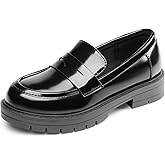 Dream Pairs Girls Loafers Chunky Platform Penny Loafers School Uniform Slip On Dress Shoes