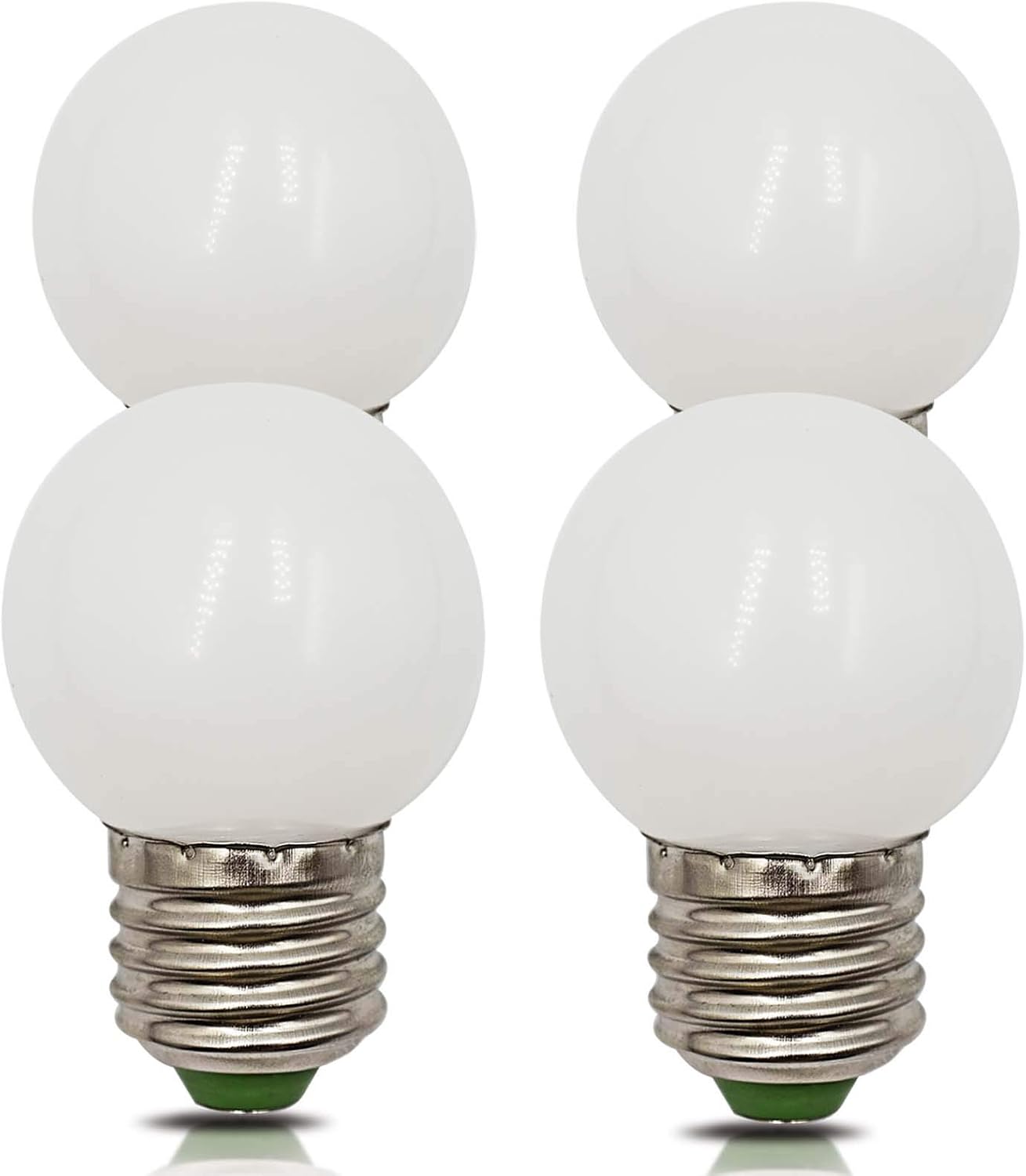 MJIUZHOU 4 Pack E27 Dimmable LED Light Bulbs Equivalent 35W 30W Halogen Warm White 3000k 4W 400Lm 220V 230V Edison Screw Energy Saving G45 Base Golf Ball Lamp