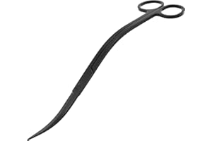 Mandala Crafts Stainless Steel Aquarium Fish Tank Plant Aquascape Scissors Spatula Tweezers Tool Set (Black Stainless Steel W