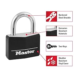 Master Lock Covered Aluminum Locker Locks with Key