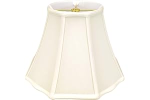 Royal Designs, Inc. Flare Bottom Outside Corner Scalloped Basic Lamp Shade, BSO-701-12EG, 6.5 x 12 x 9.25, Eggshell