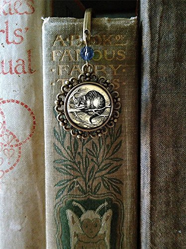 Cheshire Cat brass book hook bookmark
