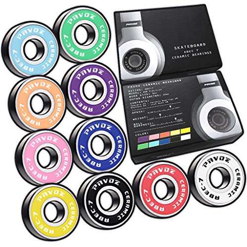 Pro Skateboard Ceramic Bearings V2.0 High Speed No Rust ABEC-7 Pavoz