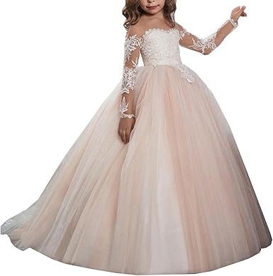 lace bodice flower girl dress