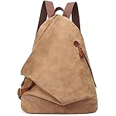 KL928 PU Leather Vintage Backpack – Large Casual Daypack Outdoor Travel Rucksack Hiking Backpacks for Men Women