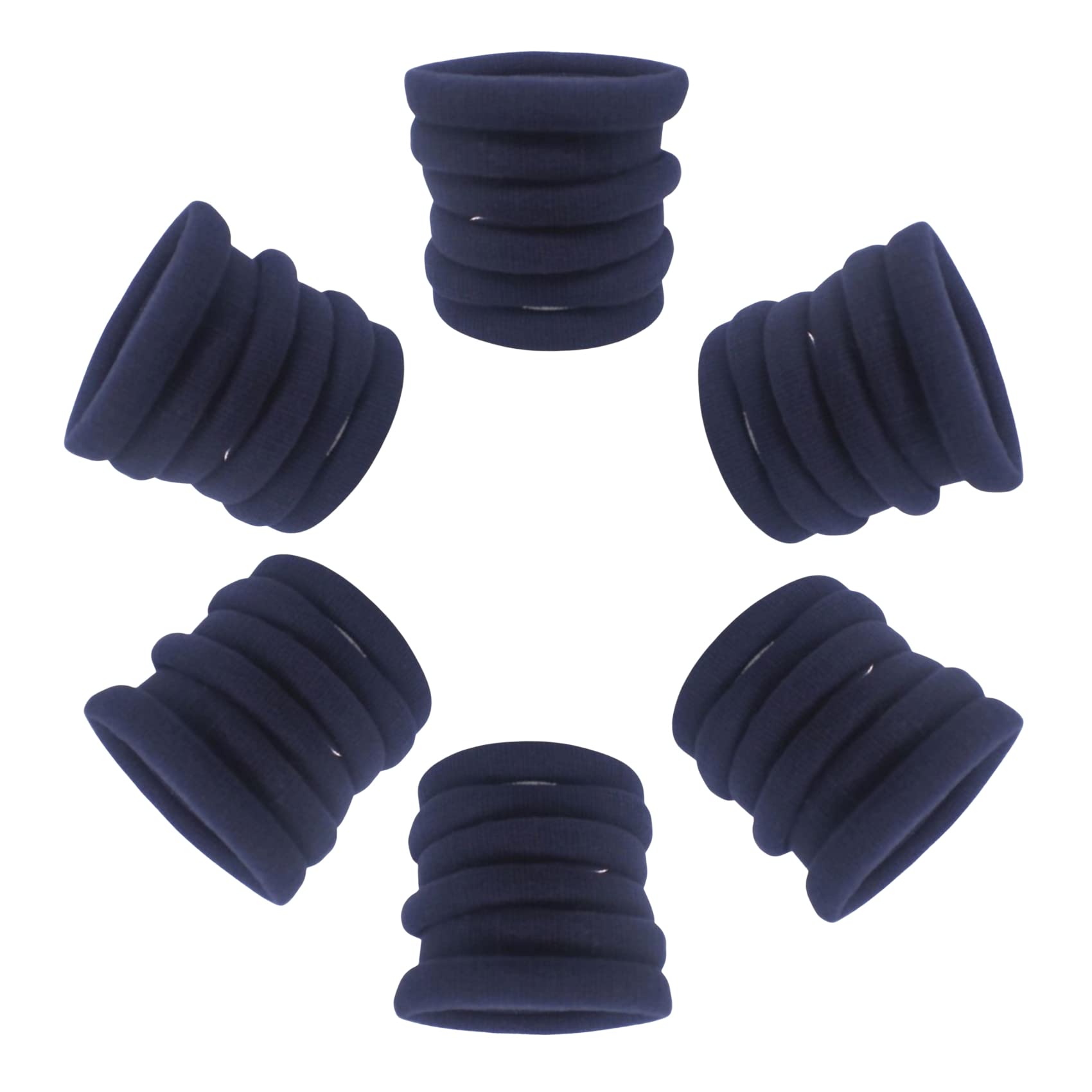 Topkids Accessories 36 pc Thick Hair Bands for Women and Girls, Hair Bobbles Elastic HairBands Ponytail Holders Hair Elastics Hairbands Women Hair Ties No Damage elastic hair bands (Navy Blue)