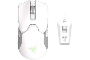 Razer Viper Ultimate Lightweight Wireless Gaming Mouse & RGB Charging Dock: Hyperspeed Wireless Technology - 20K DPI Optical Sensor - 74g Lightweight - 70 Hr Battery - Mercury White