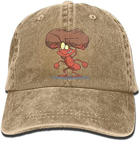 AOSHICO Ants Stone Plain Washed Dad Solid Cotton Polo Style Baseball Cap Hat Natural