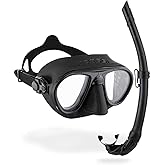 Cressi Calibro Mask and Corsica Snorkel Kit - Black