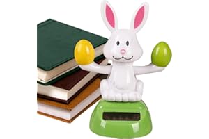 Solar Dancing Figurines | Solar Dancing Toys for Car, Bunny Holding Eggs - 4.33in Car Decoration Ornaments Wobble Figure Toy 