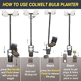 Colwelt Long Handle Bulb Planter Tool Serrated Sod Plugger for Tulips Daffodils view 6