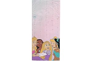 Jay Franco Disney Princess Kids Bath Pool Beach Towel - Super Soft & Absorbent Moana, Cinderella, Jasmins & Rapunzel 100% Cotton Towel - Measures 28 x 58