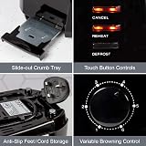 Quest 4 Slice Toaster Black - Extra Wide Slots, 6 Settings, Reheat view 4