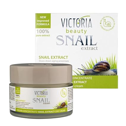 Victoria Beauty – Gesichtscreme mit Schnecken-Extrakt (1 x 50 ml) – Augencreme mit Anti-Aging und Anti-Falten Wirkung – gleic
