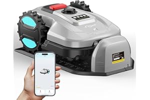 YARDCARE Robot Lawn Mower with App Control – Adjustable Cutting Height, Auto-Charging, Obstacle Detection & Smart Scheduling – Ideal for Lawns up to 1/8 Acre
