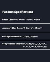 Creality K2/K2 Plus Hi Combo Nozzle Set 0.4/0.6/0.8mm Titanium Copper Hardened view 8