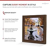 Alison Kingsgate Sleek 8x8 Picture Frame Walnut Wood Shatterproof Perspex Front view 2