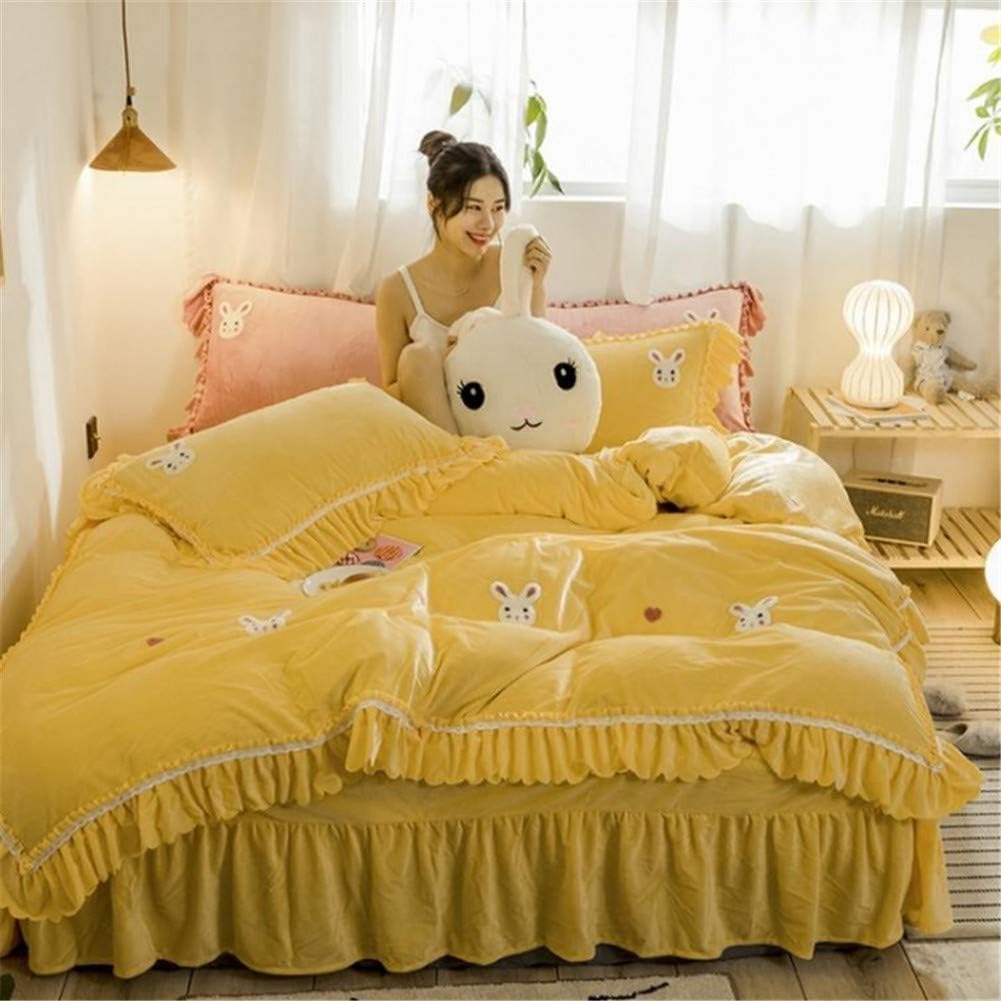 Juego de Ropa de Cama de 4 Piezas Juego de Fundas de Edredón Suave y